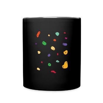Wandklettern Boulderender Kletterfelswand - Tasse einfarbig - Schwarz - Vorne