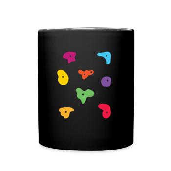 Wandklettern Boulderender Kletterfelswand - Tasse einfarbig - Schwarz - Vorne
