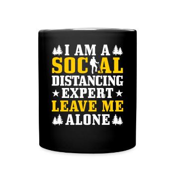 I am a social expert - Full Colour Mug - black - Front