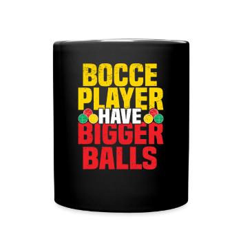 Boccia Petanque Boule Bocciaspieler Lyonnais - Tasse einfarbig - Schwarz - Vorne