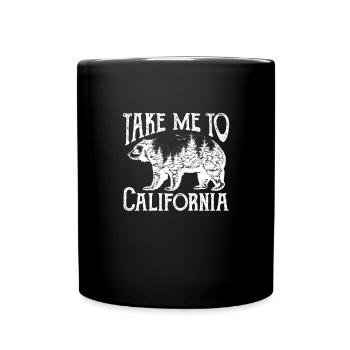 Kalifornien - Tasse einfarbig - Schwarz - Vorne
