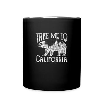 California USA Holidays America Cadeau - Mug uni - noir - Devant