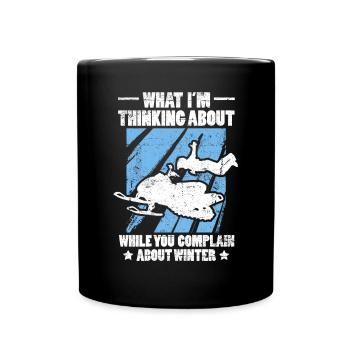 Se plaindre du traîneau à moteur d’hiver - Mug uni - noir - Devant
