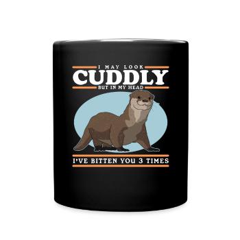 Otter Sea Otter | Otter Gift - Full Colour Mug - black - Front