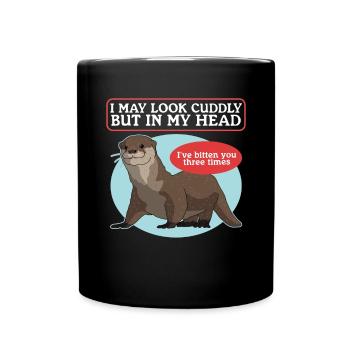 Otter Sea Otter Otter Gift - Full Colour Mug - black - Front