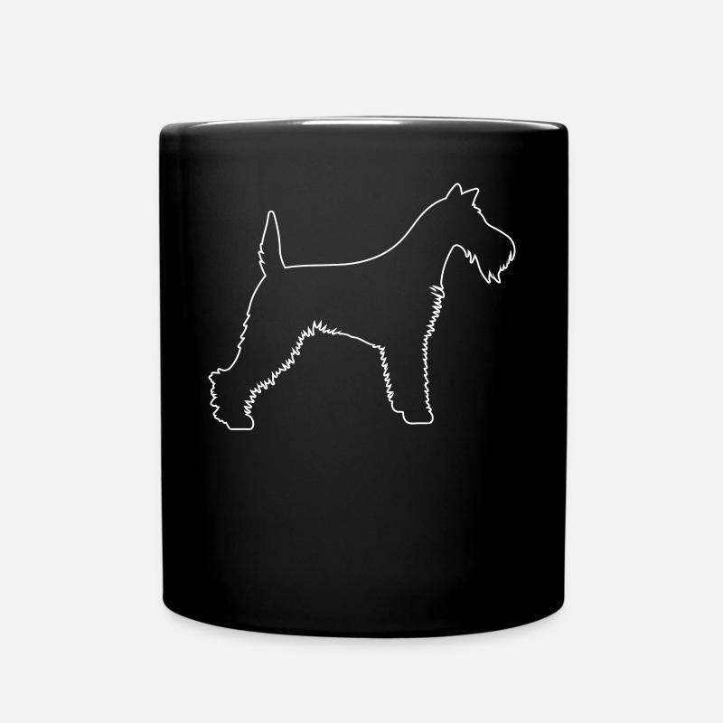 Drahthaar Fox Terrier Silhouette - Tasse einfarbig - Schwarz