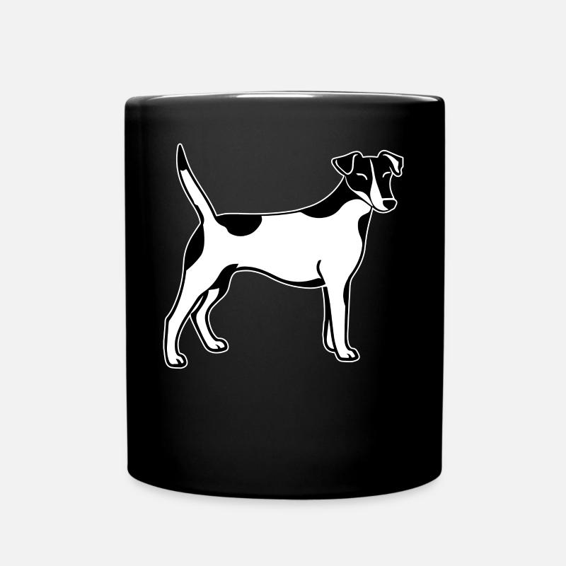 Silhouette de fox terrier aux cheveux lisses - Mug uni - noir