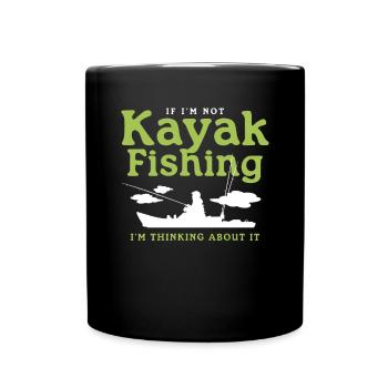 Kayak Fishing Kayaking Kayaker Angler Gift - Full Colour Mug - black - Front