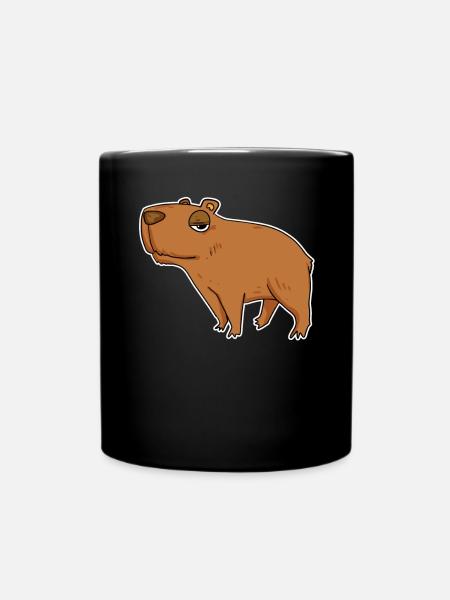 Capybara Capybara Gift - Full Colour Mug - black