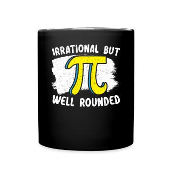 Irrationnel mais bien équilibré Math Lover Pi Day - Mug uni - noir - Devant