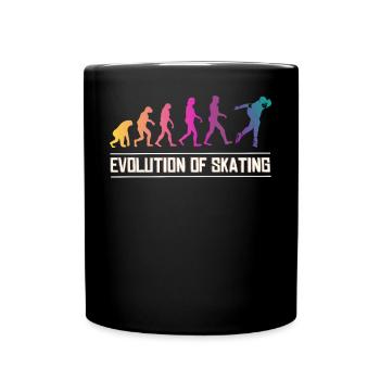 Evolution Of Skating Hobby Ride Eis Zitat Geschenk - Tasse einfarbig - Schwarz - Vorne