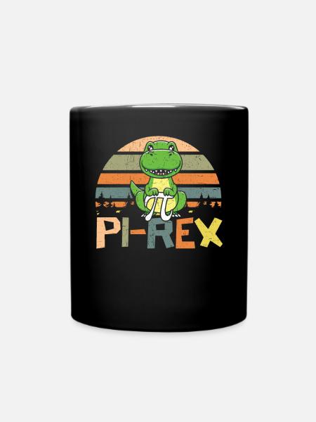 Pi-Rex Dinosaurier Mathematiklehrer Mathematiker Pi Day - Tasse einfarbig - Schwarz