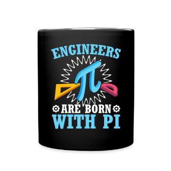 Les ingénieurs sont nés avec Pi Mathématicien Pi Day - Mug uni - noir - Devant