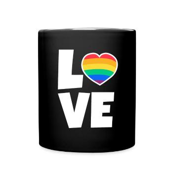 Valentinstag, Valentinstag, Valentinstag - Tasse einfarbig - Schwarz - Vorne