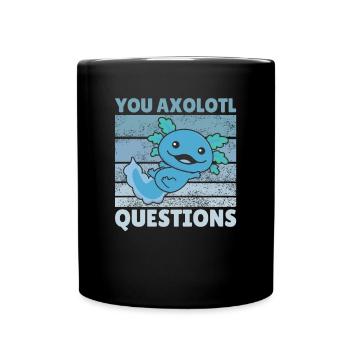 Axolotl lover cute animals children axolotl - Full Colour Mug - black - Front