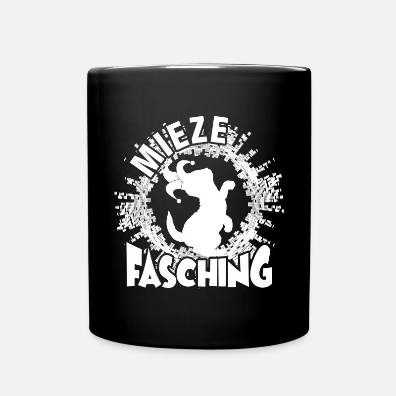 cat chaton chat helau carnaval casquette de fou - Mug uni - noir