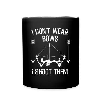 Lustige Bogenschießen Designs für Männer Vater Schießen Fans - Tasse einfarbig - Schwarz - Vorne