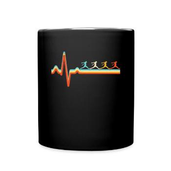 Parkour Retro Heartbeat - Full Colour Mug - black - Front