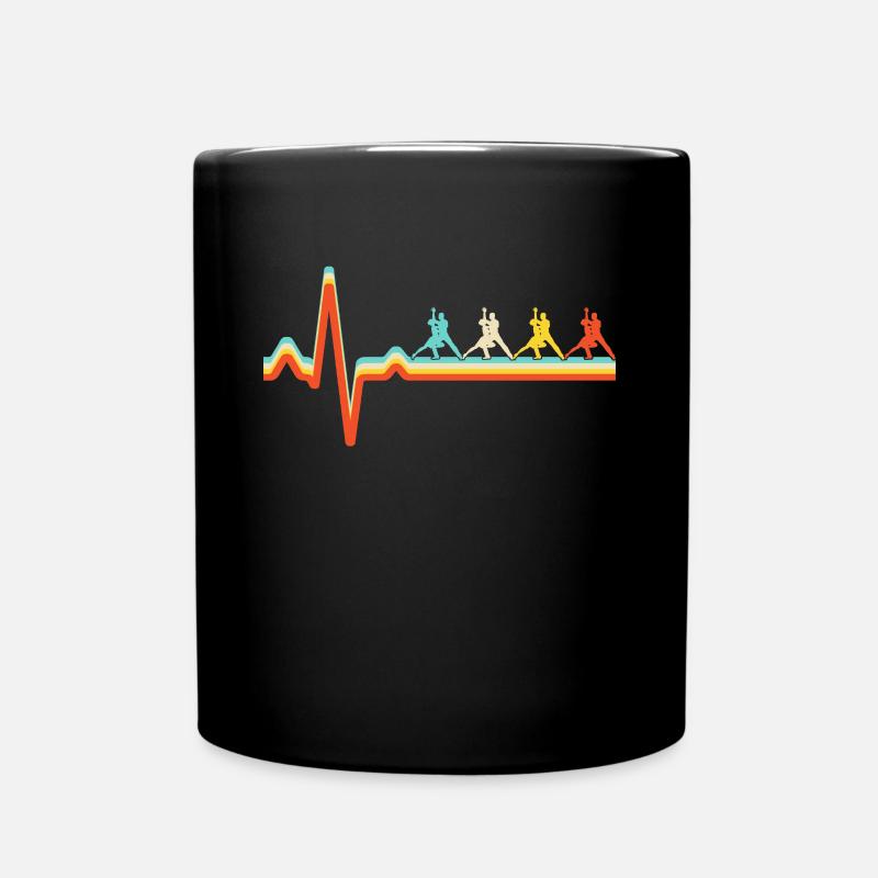 Tanzen Retro Herzschlag - Tasse einfarbig - Schwarz