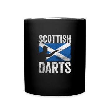Scottish Darts Hobby Dart Player Vintage Flag - Mug uni - noir - Devant