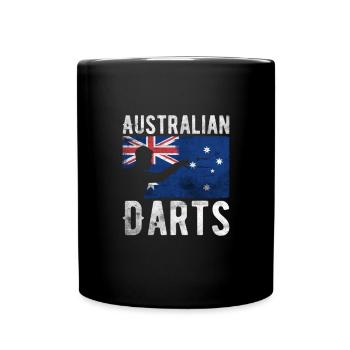 Fléchettes australiennes Hobby Dart Player Vintage Flag - Mug uni - noir - Devant