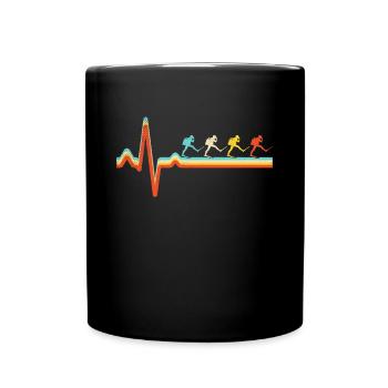 Diving Retro Heartbeat - Full Colour Mug - black - Front