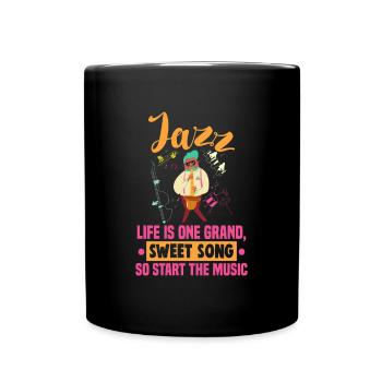 Jazz Musik Orchester Musiker - Tasse einfarbig - Schwarz - Vorne