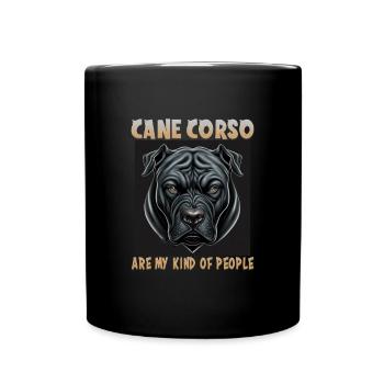 Hunde Spruch Cane Corso Design für Hundeliebhaber - Tasse einfarbig - Schwarz - Vorne