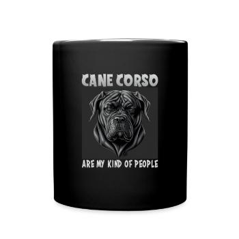Hunde Spruch Cane Corso Design für Hundeliebhaber - Tasse einfarbig - Schwarz - Vorne