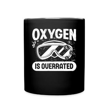 Freediving Oxygen Overrated Freediver Apnea Diving - Tasse einfarbig - Schwarz - Vorne