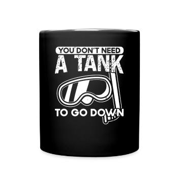 L’apnée n’a pas besoin d’un réservoir pour descendre en apnée - Mug uni - noir - Devant
