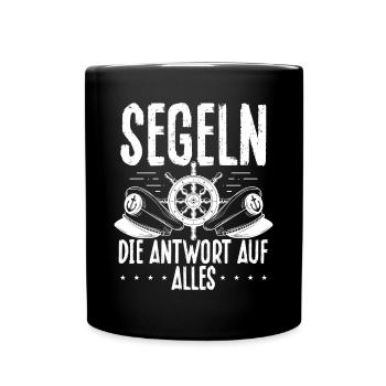 La voile est la réponse à tout - Mug uni - noir - Devant