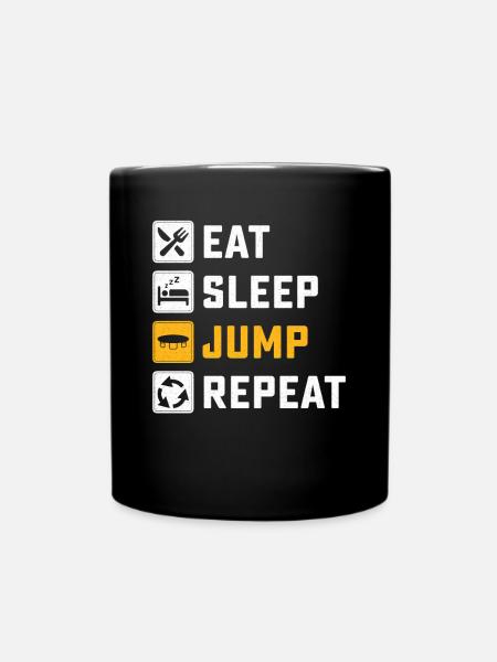 Trampolin - Tasse einfarbig - Schwarz