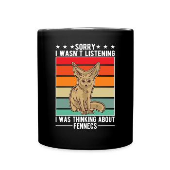 Fennec Gift Desert Fox Fennec - Full Colour Mug - black - Front