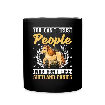 Shetland Pony Cadeau Shetty - Mug uni - noir - Devant