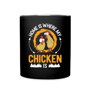Poulets Home Farmer Poulet - Mug uni - noir - Devant