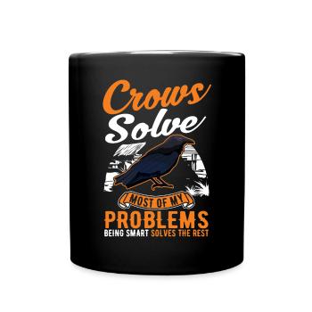Crow Raven Crow Crow Husbandry Crow Breeder - Full Colour Mug - black - Front