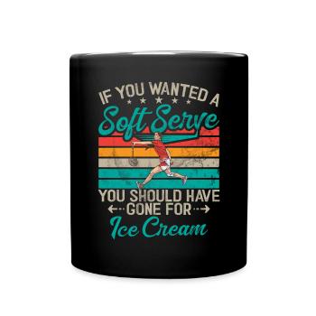 Badminton Lustiger Spruch Herren Badminton Design - Tasse einfarbig - Schwarz - Vorne
