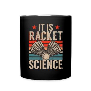 Badminton Lustiger Spruch Herren Badminton Design - Tasse einfarbig - Schwarz - Vorne