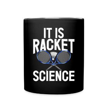 Badminton Lustiger Spruch Herren Badminton Design - Tasse einfarbig - Schwarz - Vorne