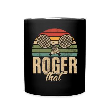 Badminton Lustiger Spruch Herren Badminton Design - Tasse einfarbig - Schwarz - Vorne