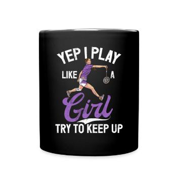 Badminton Lustiger Spruch Herren Badminton Design - Tasse einfarbig - Schwarz - Vorne