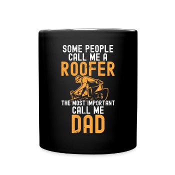 Couvreur - Réparation de toiture - Mug uni - noir - Devant