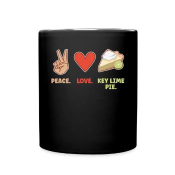Peace. Love. Key Lime Pie - Full Colour Mug - black - Front