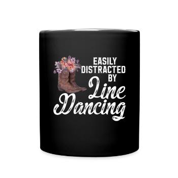 Line Dancing Cowboy Boots Western - Tasse einfarbig - Schwarz - Vorne