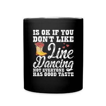 Line Dancing Cowboy Boots Western - Tasse einfarbig - Schwarz - Vorne