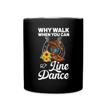 Line Dancing Cowboy Boots Western - Tasse einfarbig - Schwarz - Vorne