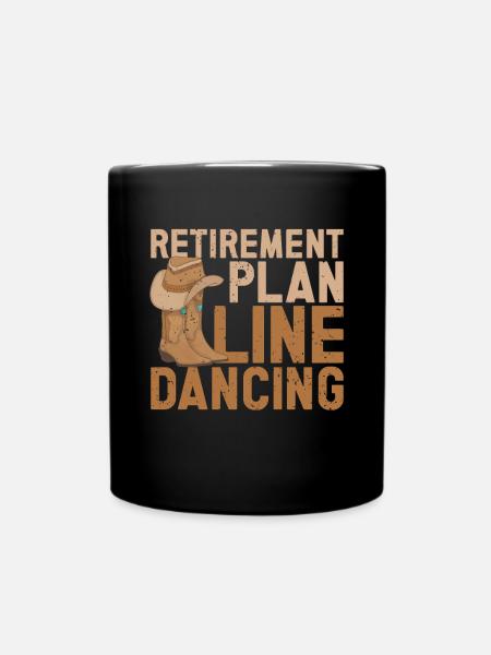 Line Dancing Cowboy Boots Western - Tasse einfarbig - Schwarz