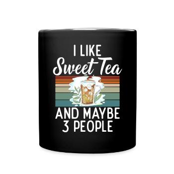 Süßer Tee Liebhaber Geschenke - Tasse einfarbig - Schwarz - Vorne