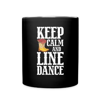 Line Dancing Cowboy Boots Western - Tasse einfarbig - Schwarz - Vorne